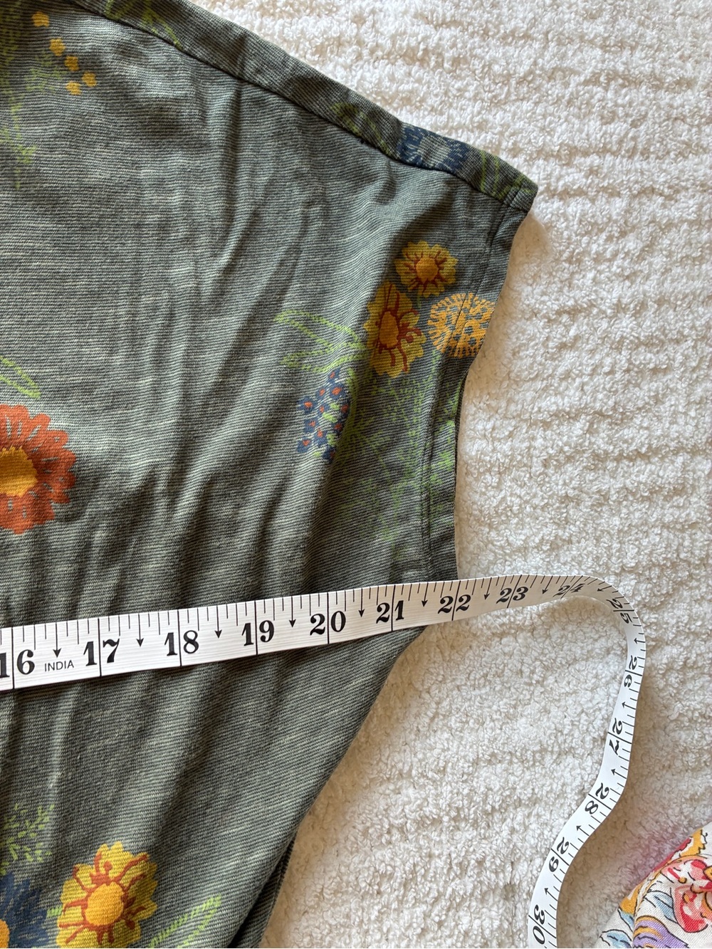 Toad&Co Cue Wrap Short Sleeve Dress Olive Floral Dress XL - Picture 9 of 10